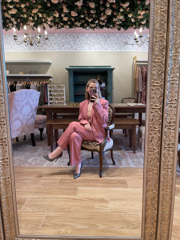 Pink Linen Suit