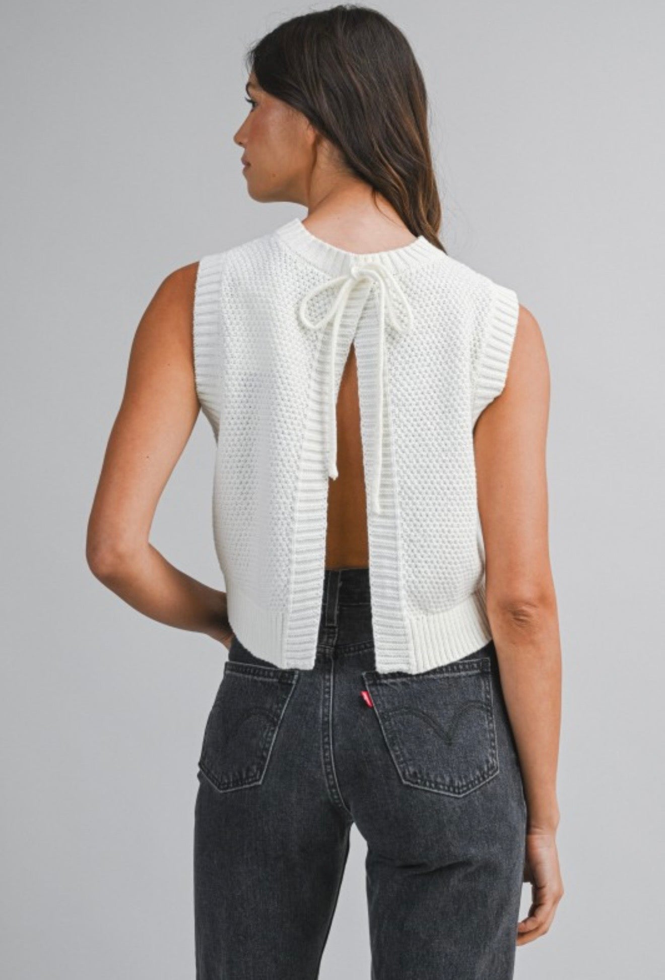White knit top