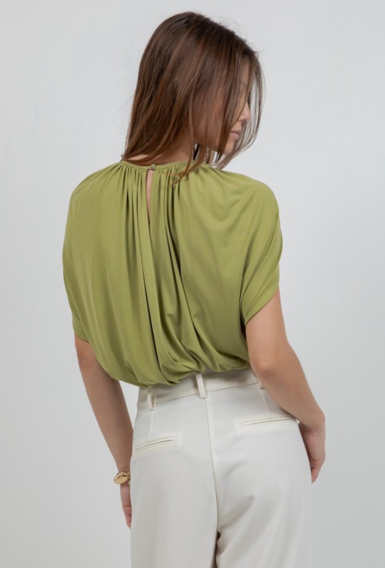 Lemongrass sleeveless cape bodysuit