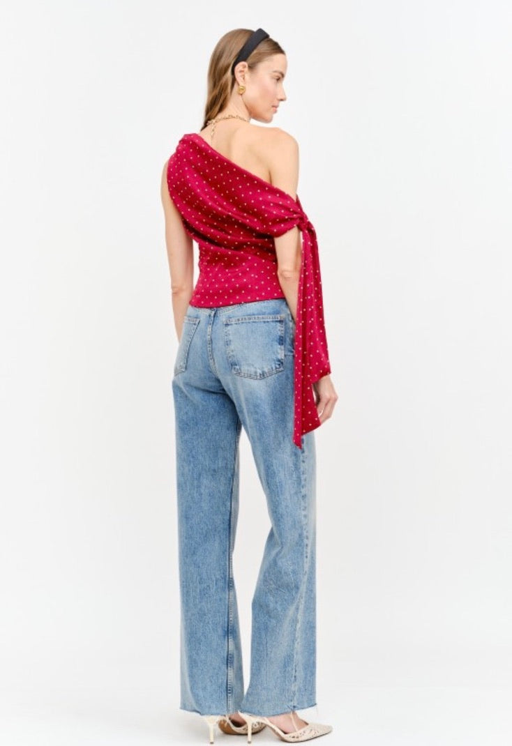 Celestine Dot Top