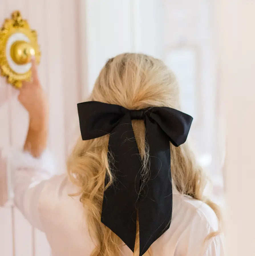 Bailee oversized black bow