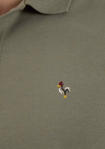 Short-Sleeved Khaki Polo Shirt