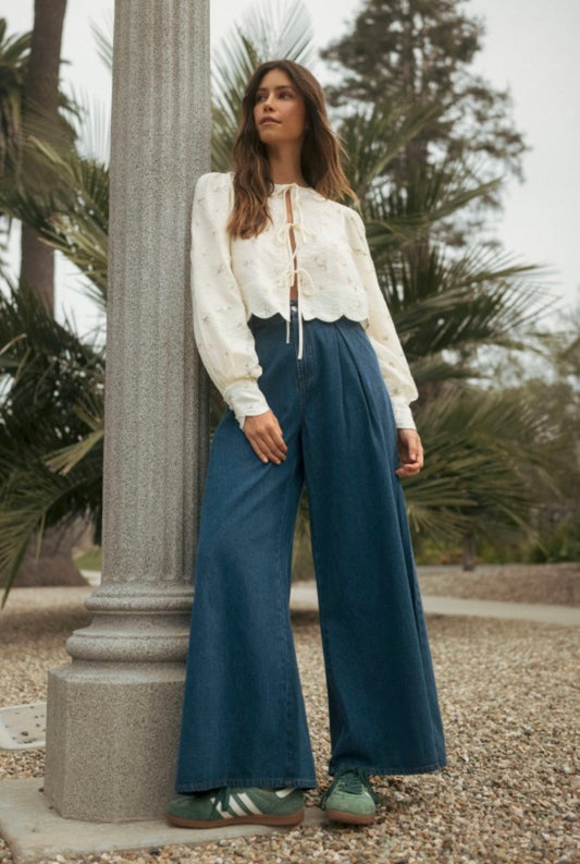 wide leg demin jean
