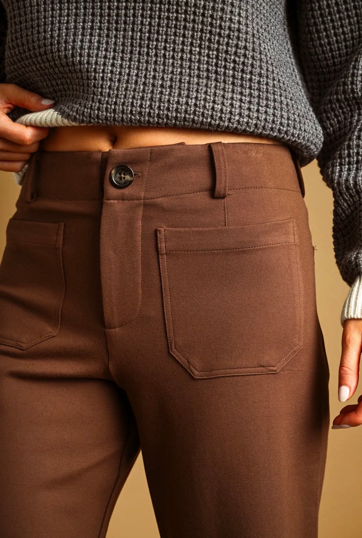 Chocolate Brown Ponte