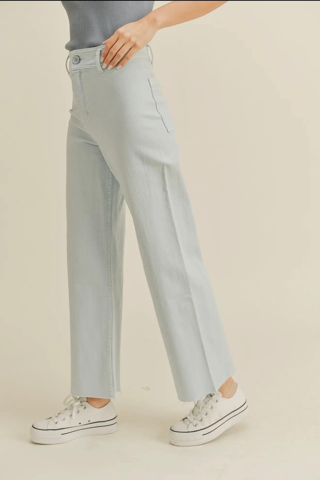 Baby blue denim
