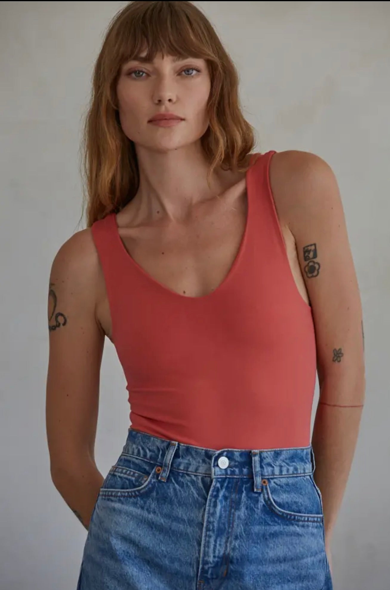 Cherry pink body suit