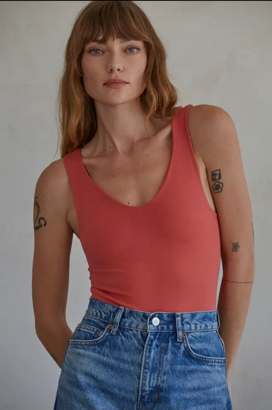 Cherry pink body suit