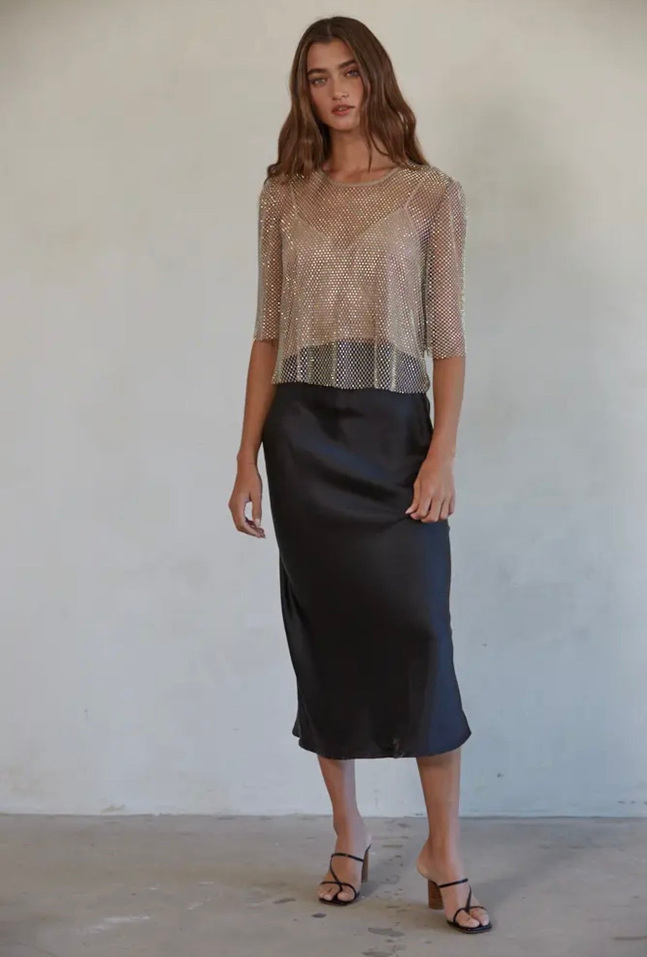 Black Satin skirt