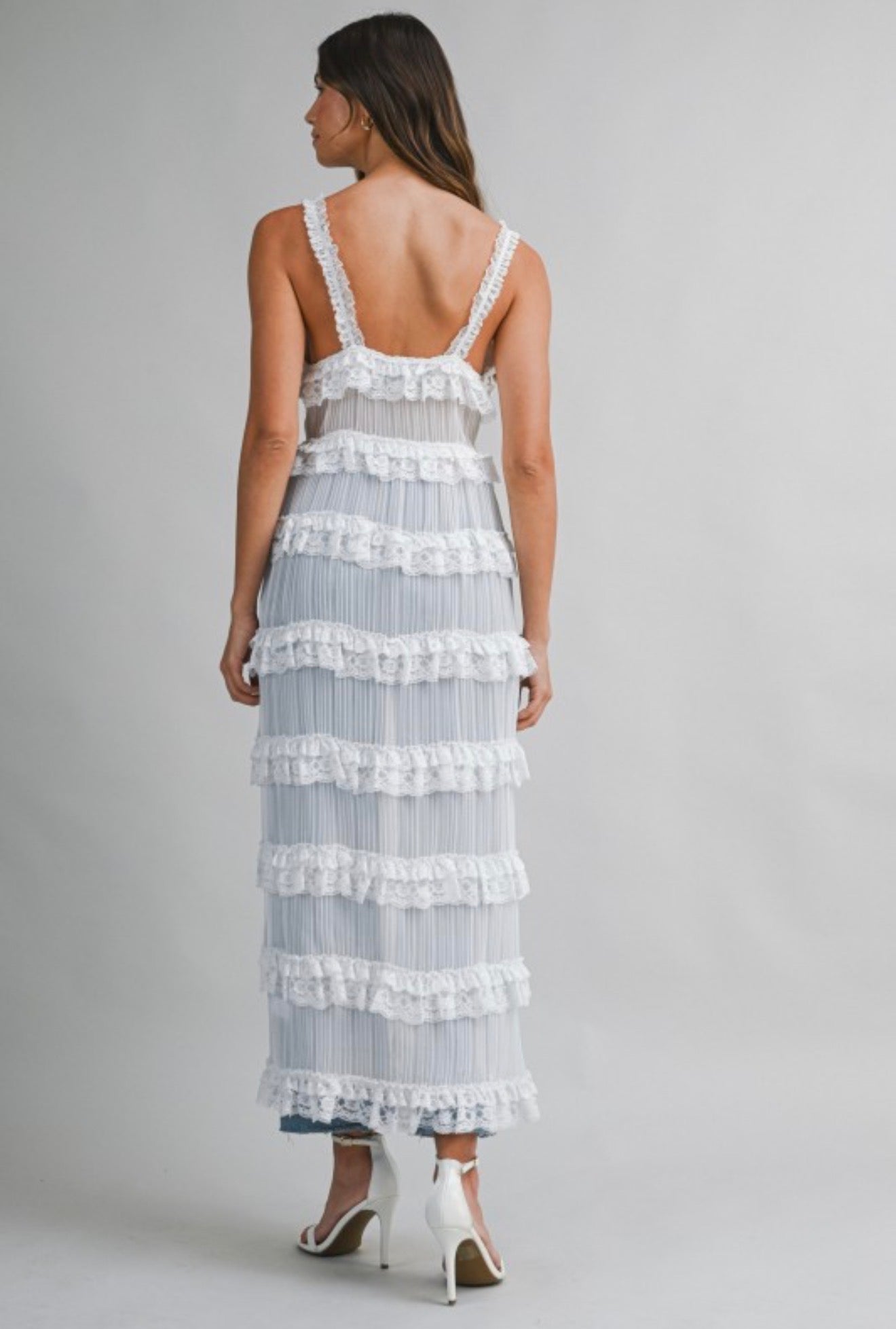 Pleated midi top