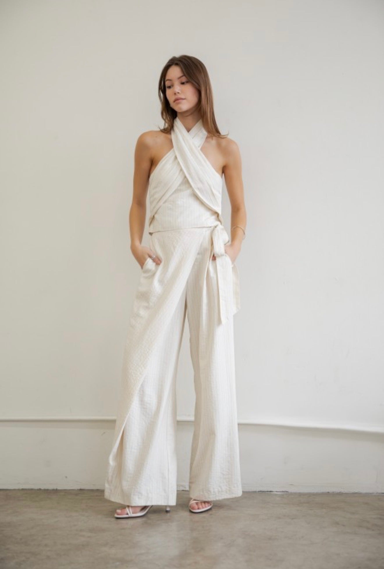 Linen Halter top & Pants set