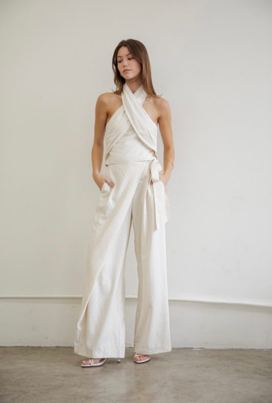 Linen Halter top & Pants set
